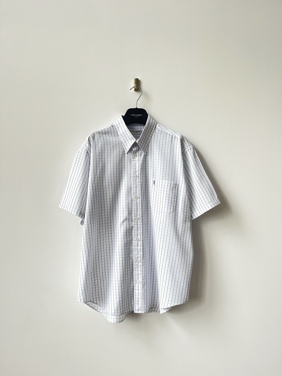 Yves Saint Laurent Vintage Yves Saint Laurent Checked Shirt Paris France YSL Size US XL / EU 56 / 4 - 3 Thumbnail