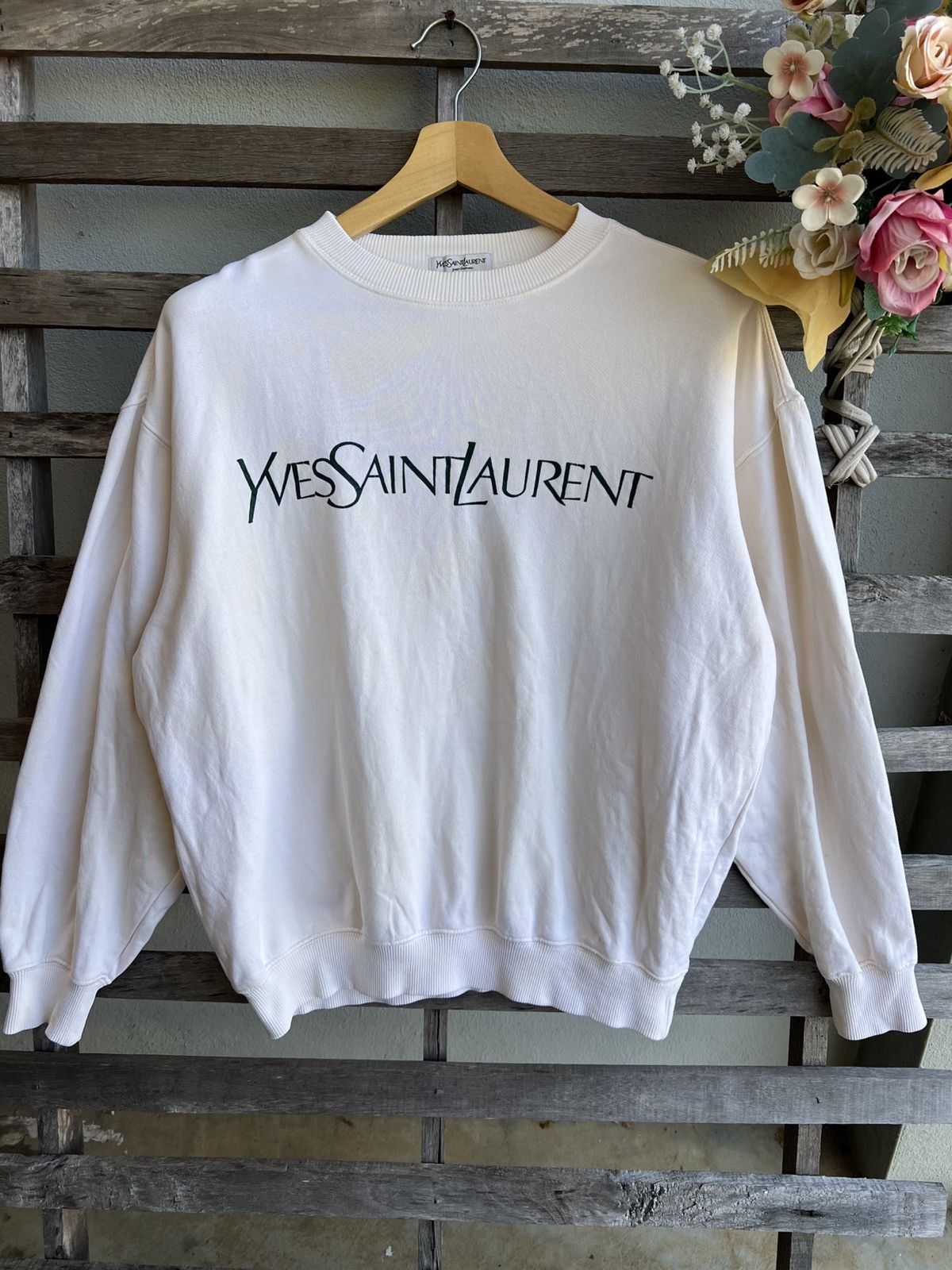 Vintage Yves Saint Lauren Spell Out Sweatshirt