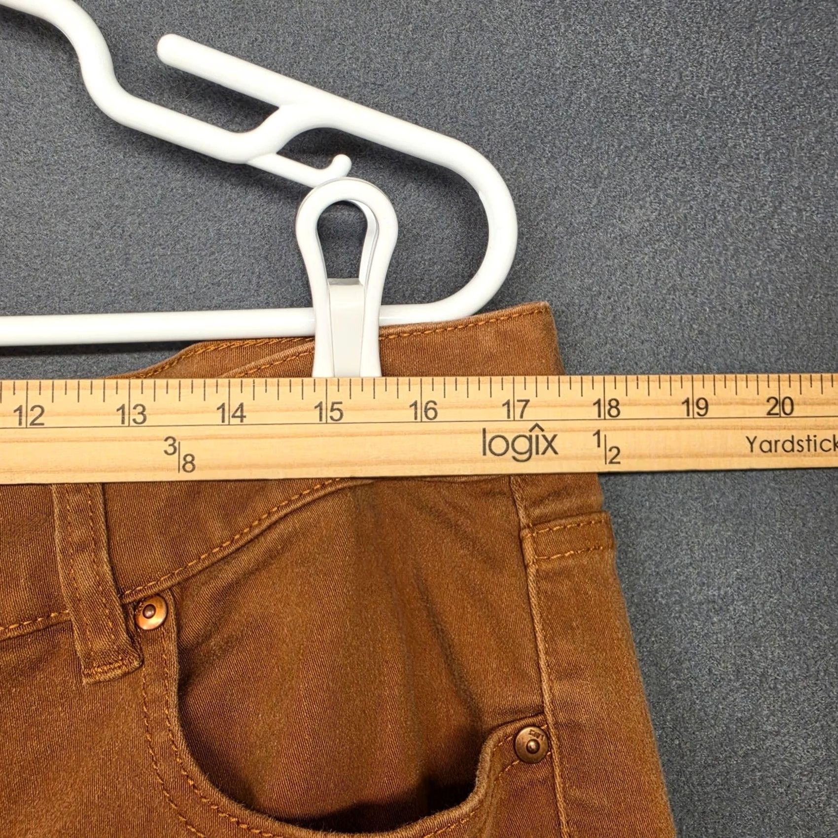 Vintage Lane Bryant Rust Orange Skinny Jeans Womens Plus Size 18 Stretch Denim Pants Ankle Womens 18 Plus Size Orange Jeans Size 40" / US 18 - 5 Thumbnail