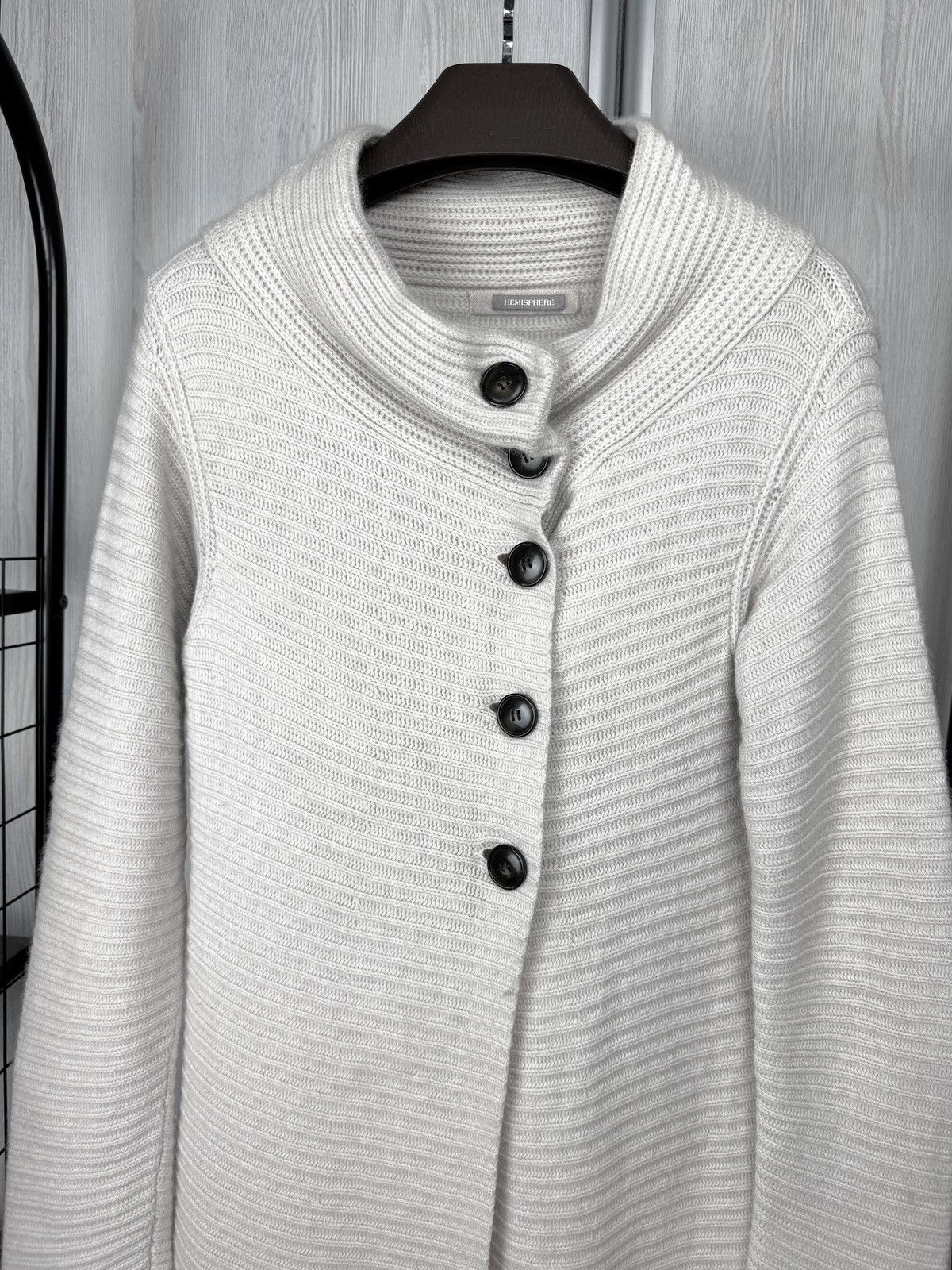 Other Hemisphere wool cashmere beige long button up cardigan sz 38 Size M / US 6-8 / IT 42-44 - 3 Thumbnail