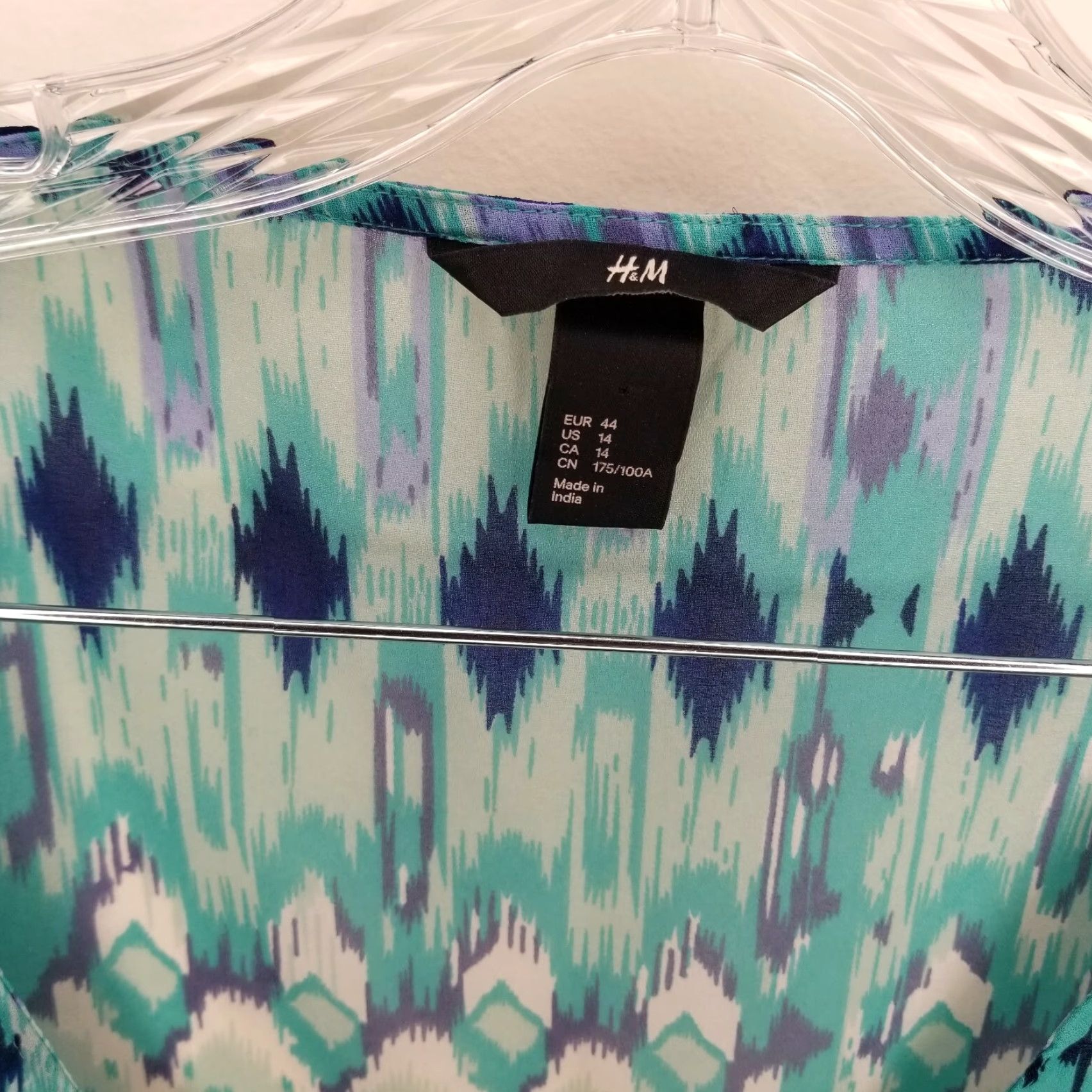 H&M H&M Womens Multicolor Short Sleeve Blouse Size 14 Colorful Size XL / US 12-14 / IT 48-50 - 4 Thumbnail