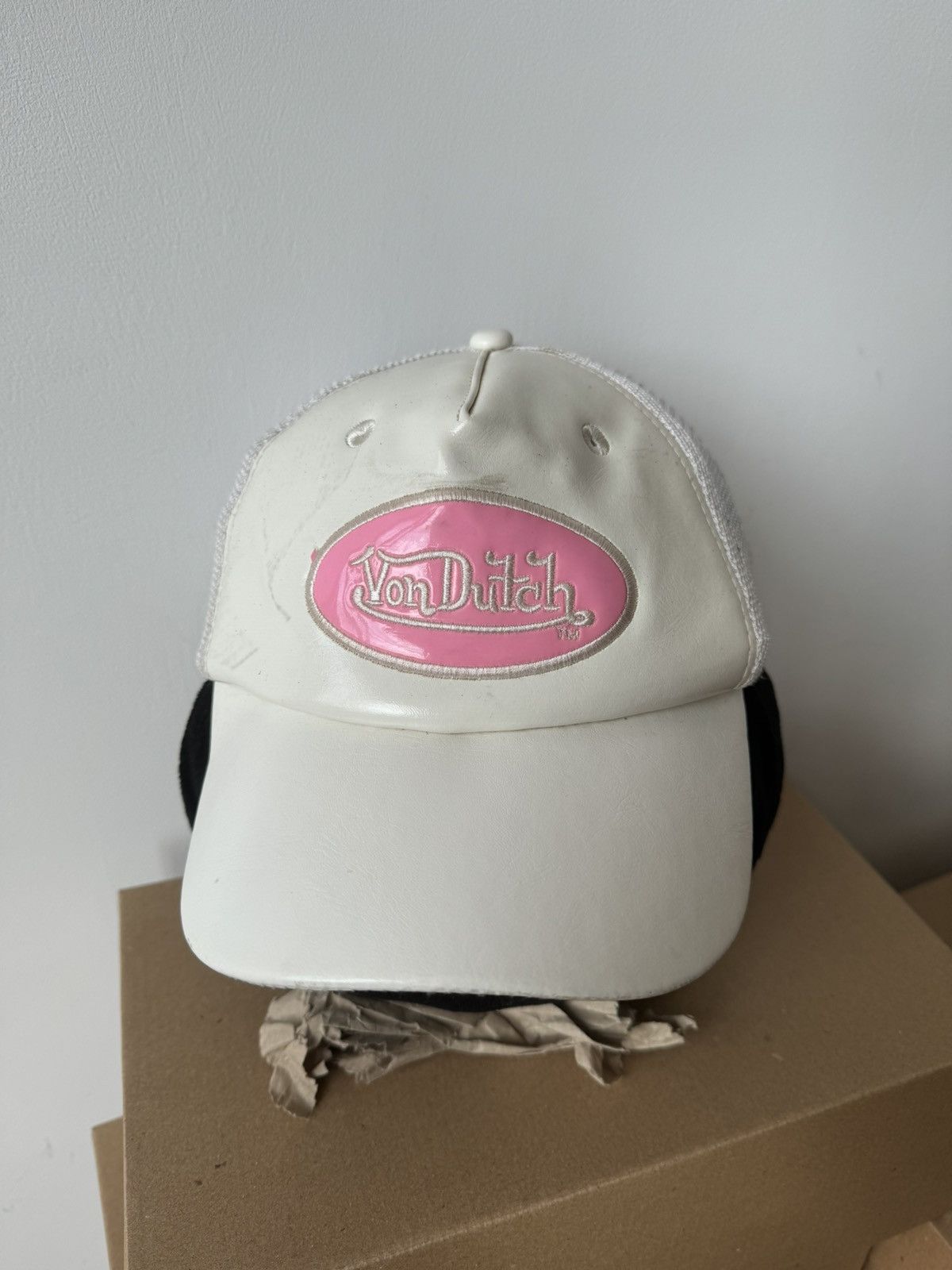 Vintage × Von Dutch Rare Vintage Von Dutch Leather Trucker Cap Hat Size ONE SIZE - 1 Thumbnail