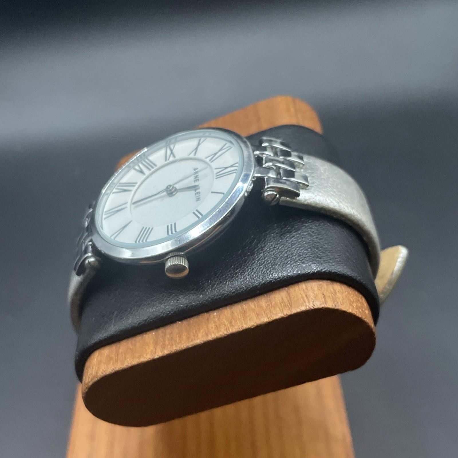 Designer Vintage Anne Klein Women's White & Silver Tone Watch New Bat Size ONE SIZE - 3 Thumbnail