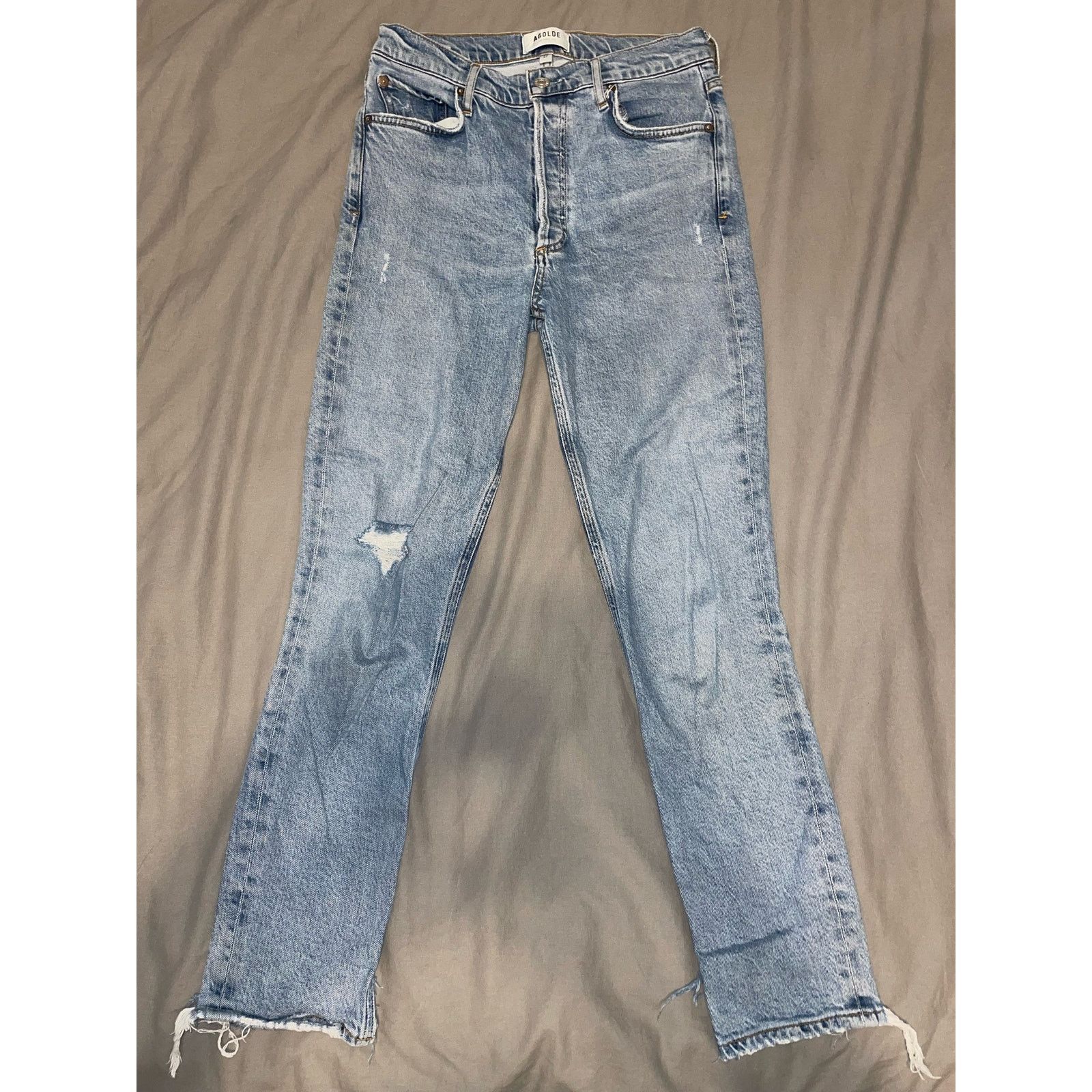 Agolde Agolde- Nico / High Rise Light Blue Slim Leg Jeans/ size 27 Size 27" / US 4 / IT 40 - 2 Thumbnail