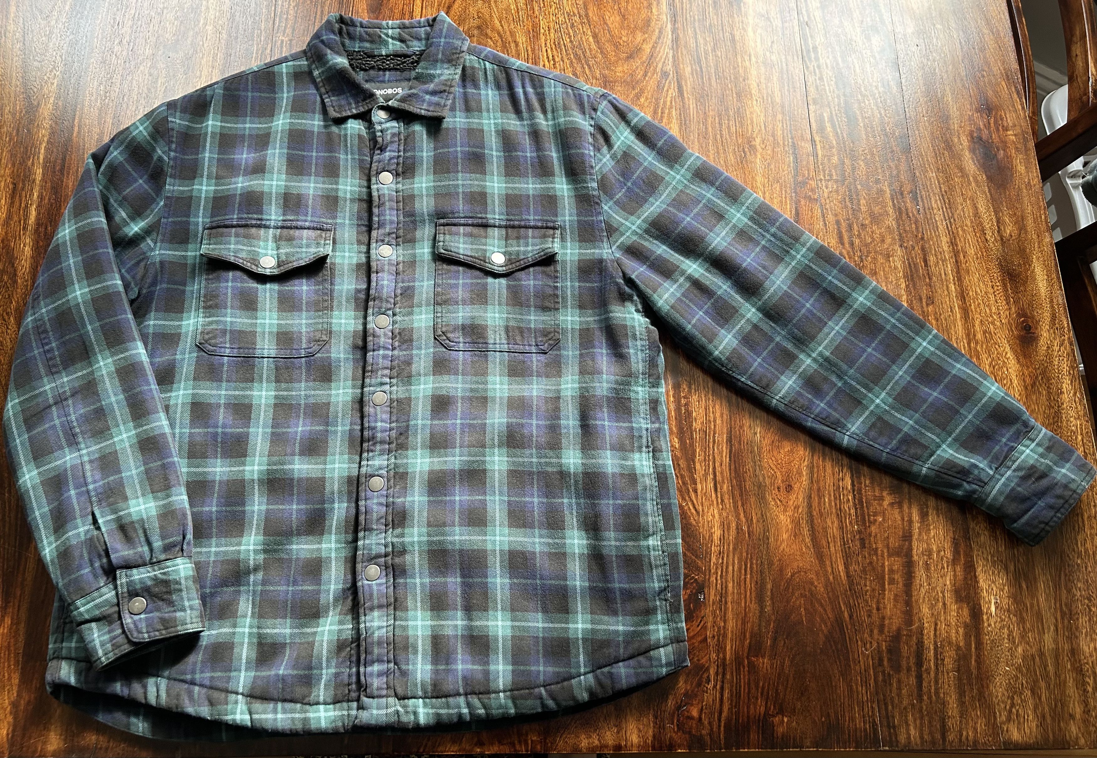 Bonobos Sherpa Lined Plaid Shirt Jacket Size US L / EU 52-54 / 3 - 1 Thumbnail