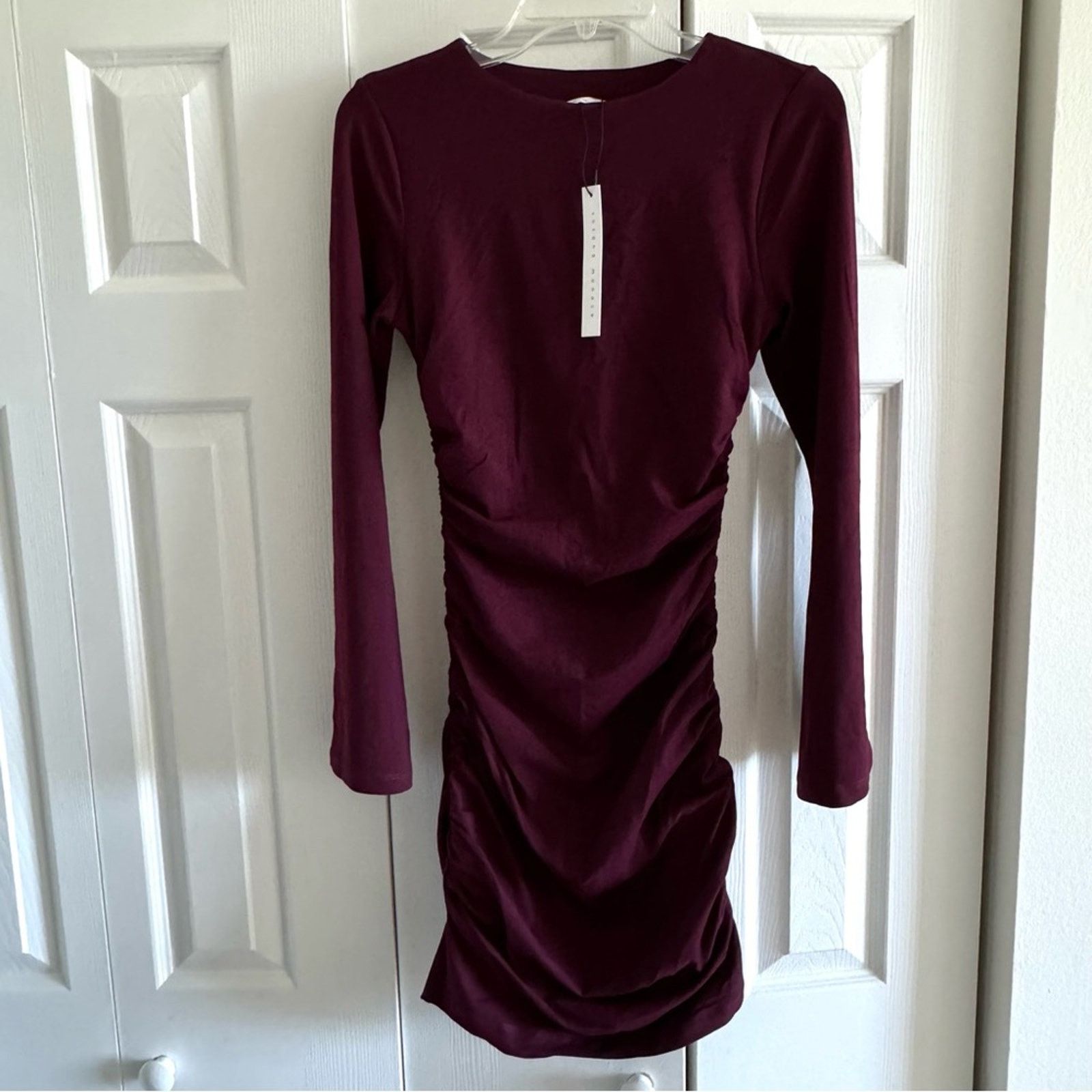 Susana Monaco NWT! Susana Monaco Burgundy Color Dress, Size S Size S / US 4 / IT 40 - 2 Thumbnail