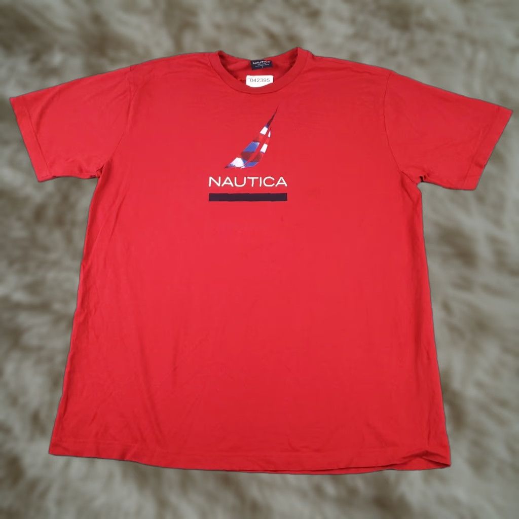 Nautica Nautica T Shirt Mens Size L Red Short Sleeve Crew Neck Casual Logo Size US L / EU 52-54 / 3 - 1 Thumbnail