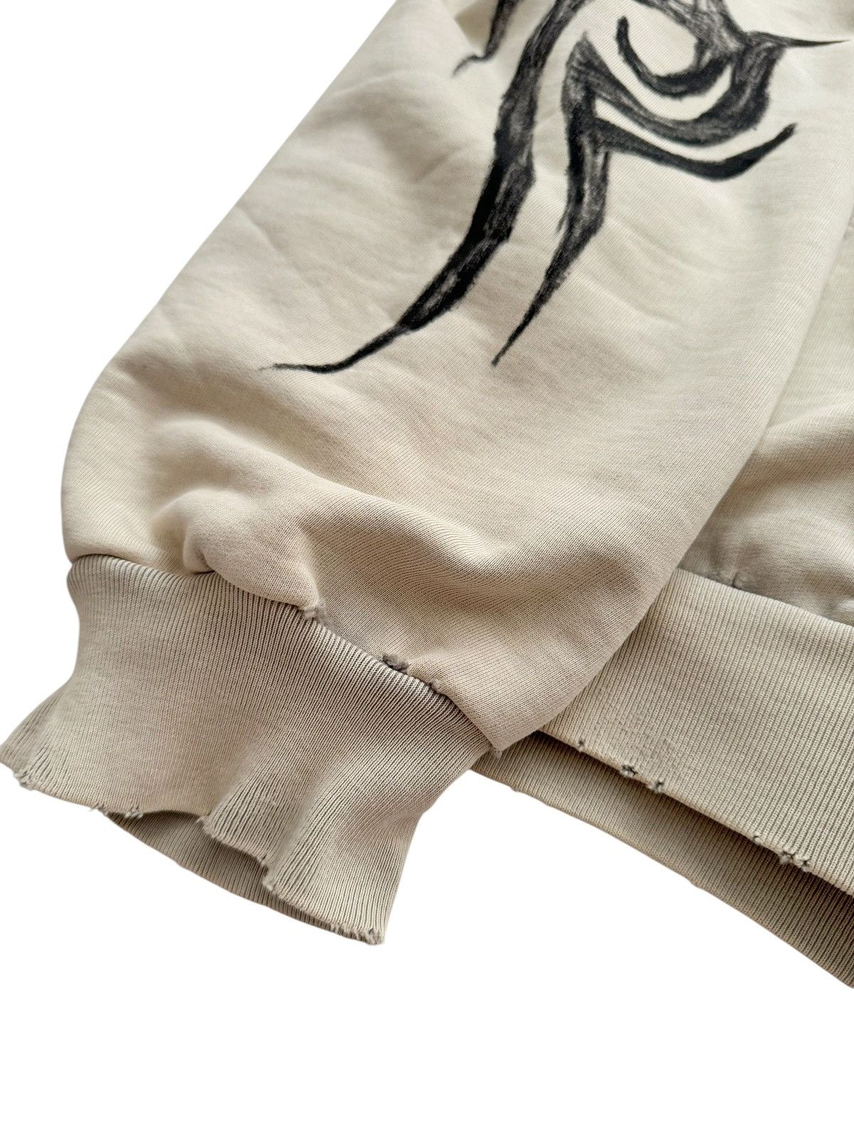 Balenciaga 2024 “Y2K” Sharpie Tattoo Tribal Crop Hoodie Size US XL / EU 56 / 4 - 10 Thumbnail