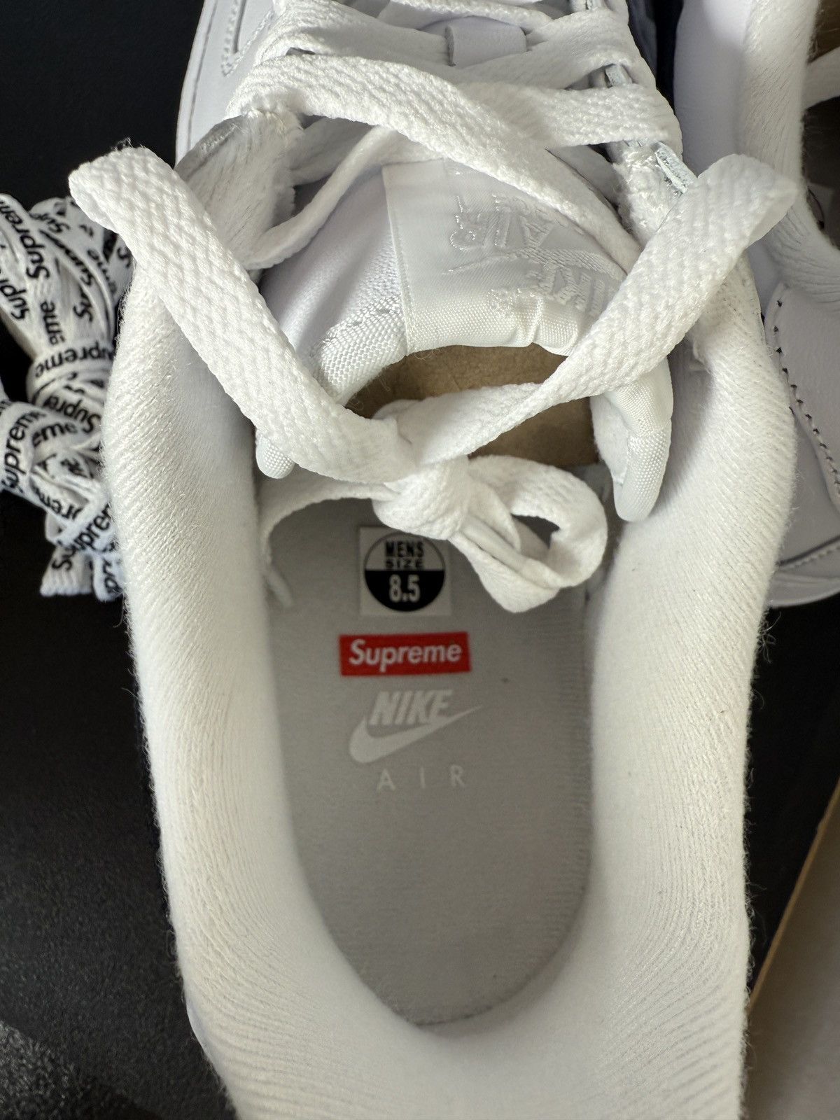Nike × Supreme Brand New Black Supreme Nike Air Force Ones Size US 8.5 / EU 41-42 - 13 Thumbnail