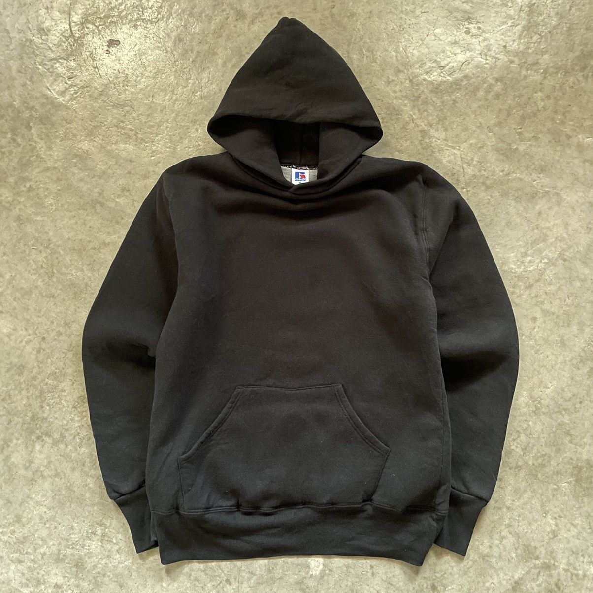 Russell Athletic × Vintage 80s Russel Black Faded double face hoodie Size US M / EU 48-50 / 2 - 2 Thumbnail
