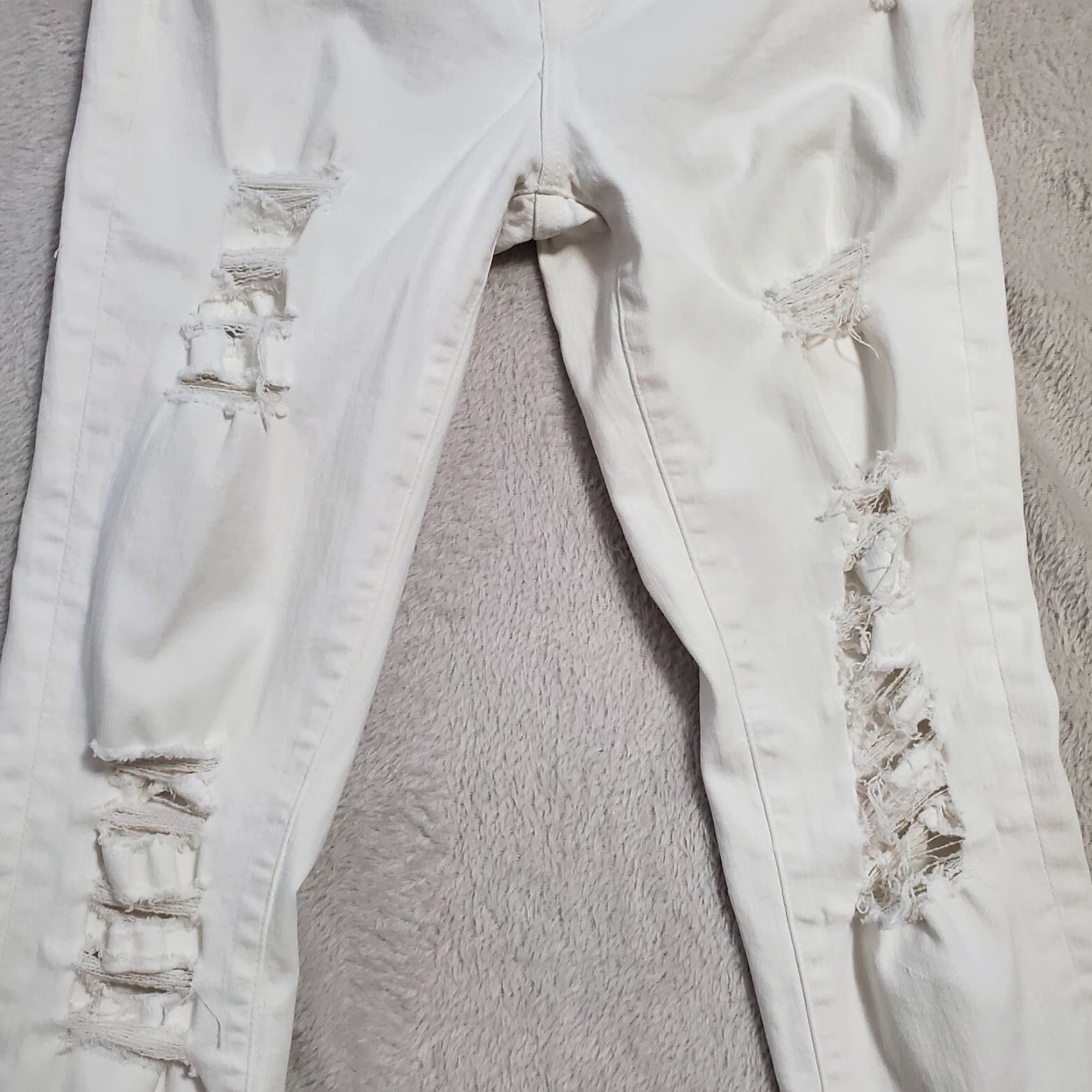 Frame VINTAGE Frame Denim Jeans Women 26 White Le Skinny de Jeanne Stretch Distressed 90s Grunge USA Womens Size 26" / US 2 / IT 38 - 7 Thumbnail