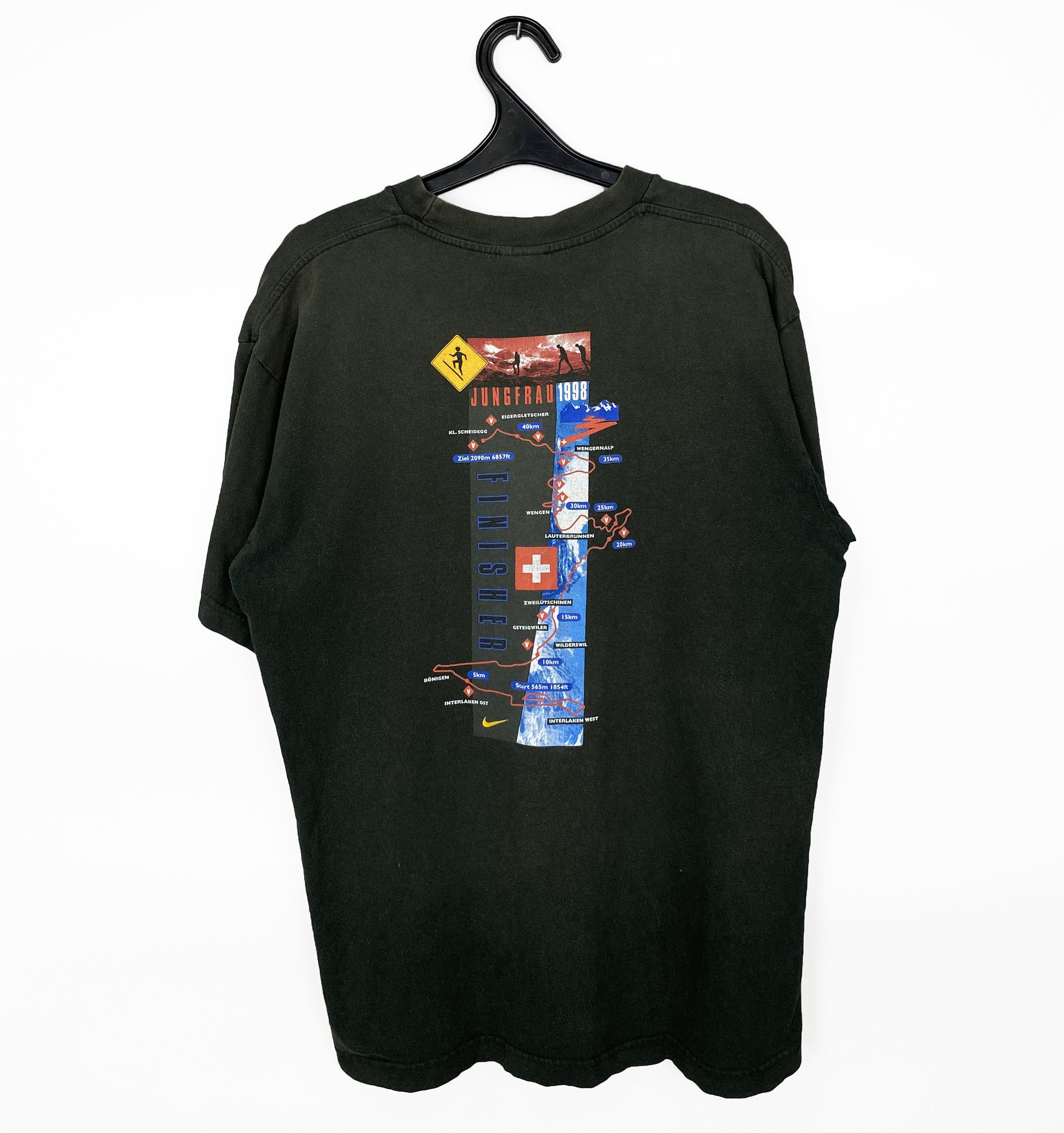 Nike Vintage 1998 Nike Jungfrau Marathon Run T-shirt Rare Retro Size US M / EU 48-50 / 2 - 1 Thumbnail