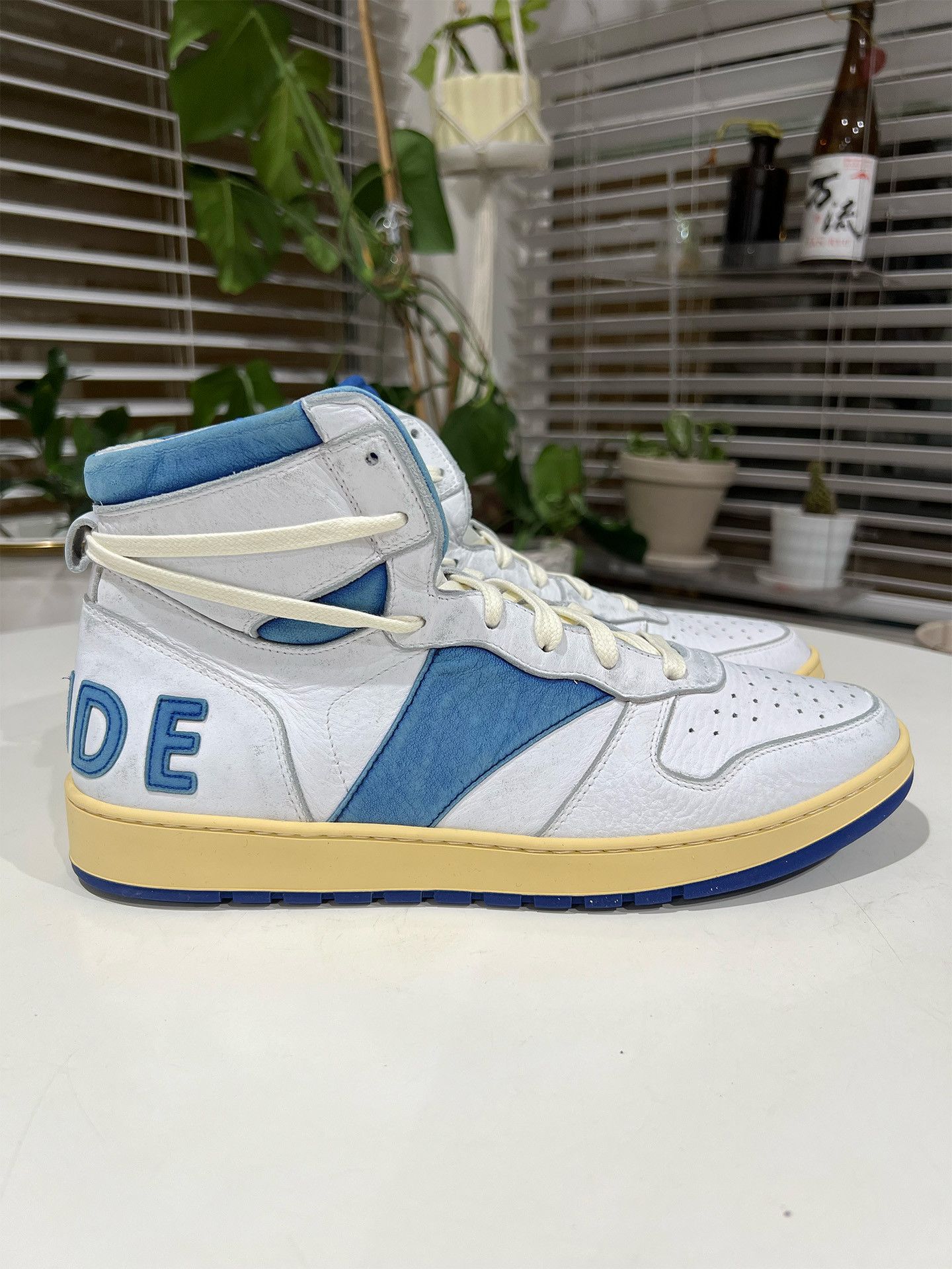 Rhude NWT-Rhude SSENSE Exclusive White & Blue Rhecess Hi Sneakers Size US 10 / EU 43 - 1 Thumbnail