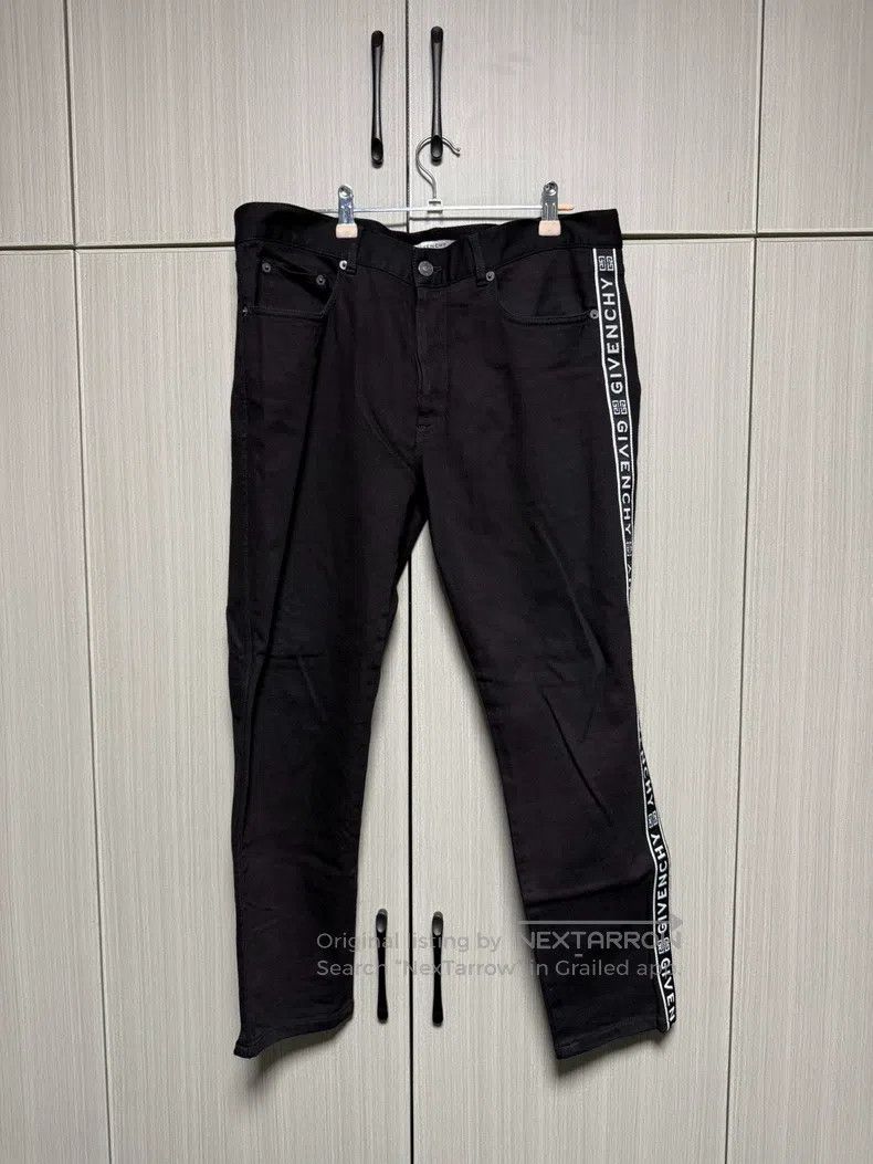 Givenchy Givenchy Black Striped Denim Pants Size US 34 / EU 50 - 1 Thumbnail