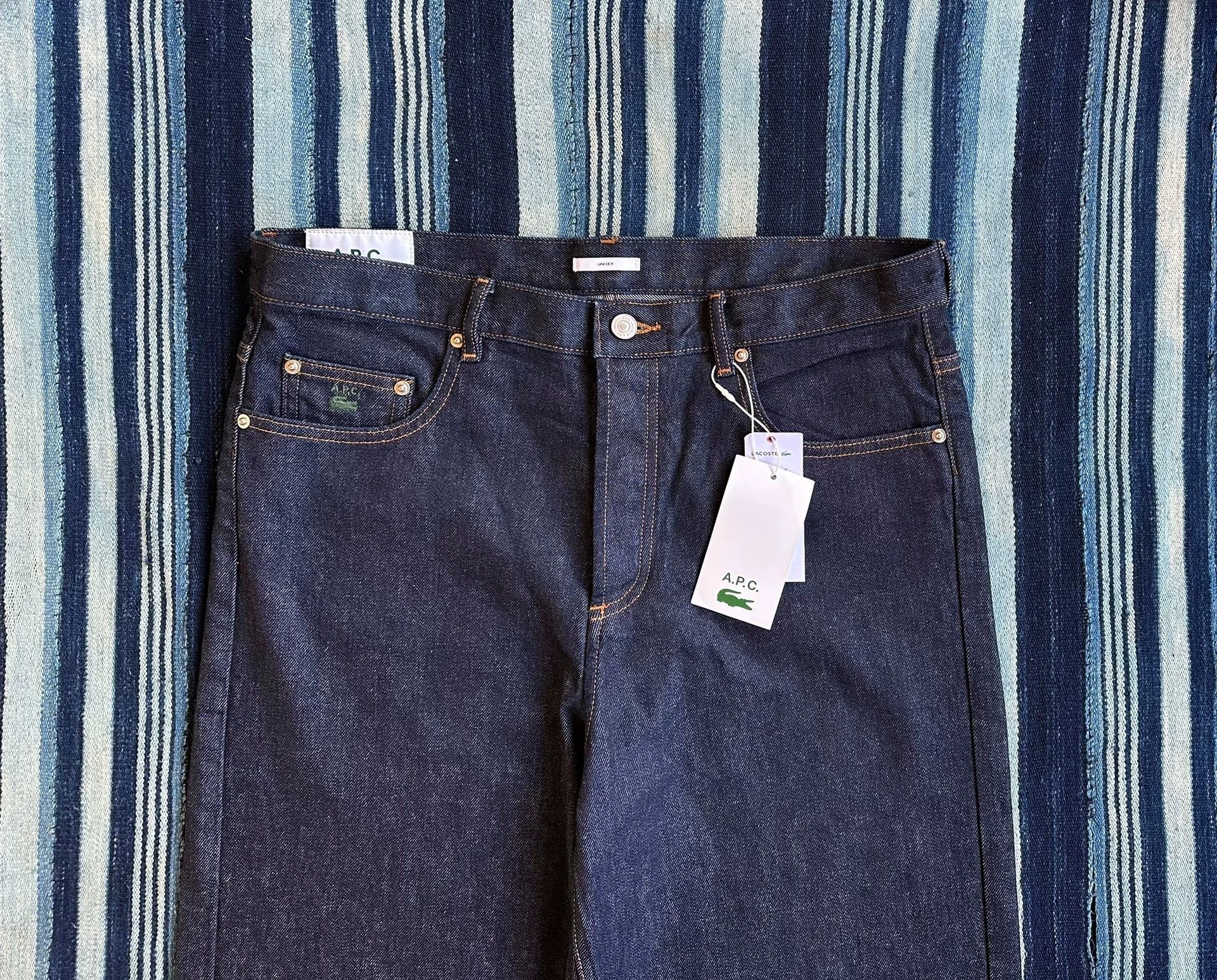 A.P.C. A.P.C x Lacoste Standard Indigo Raw Denim PT Jeans Size US 32 / EU 48 - 3 Thumbnail