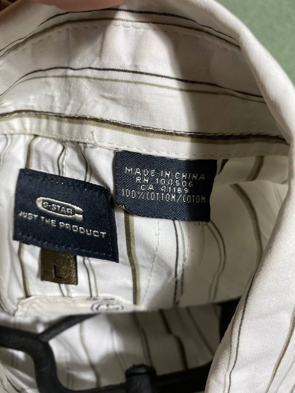 G-Star × Vintage G-STAR RAW VINTAGE Y2K BIG LOGO STRIPED BUTTON UP SHIRT Size US L / EU 52-54 / 3 - 16 Thumbnail