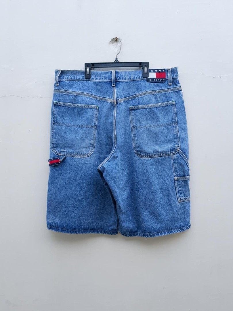 Tommy Hilfiger Tommy Hilfiger Vintage Carpenter Jort Blue Distressed Baggy Size US 38 / EU 54 - 1 Thumbnail