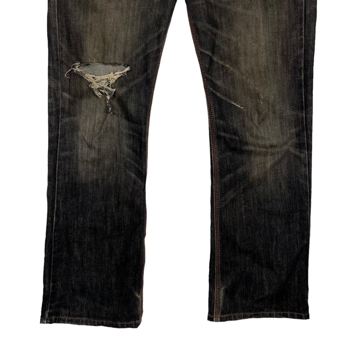 Edwin 🔥 EDWIN XV BLACK DISTRESSED DENIM JEANS Size US 32 / EU 48 - 5 Thumbnail