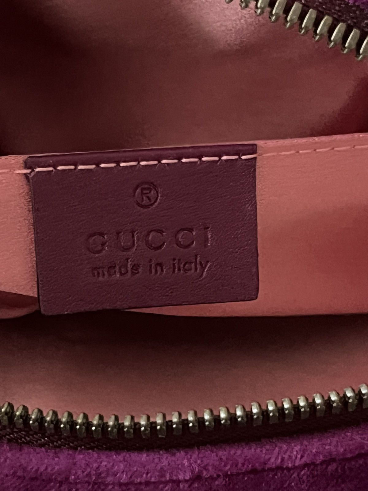Gucci Gucci Marmont Purple Velvet Belt Bag Size ONE SIZE - 8 Thumbnail