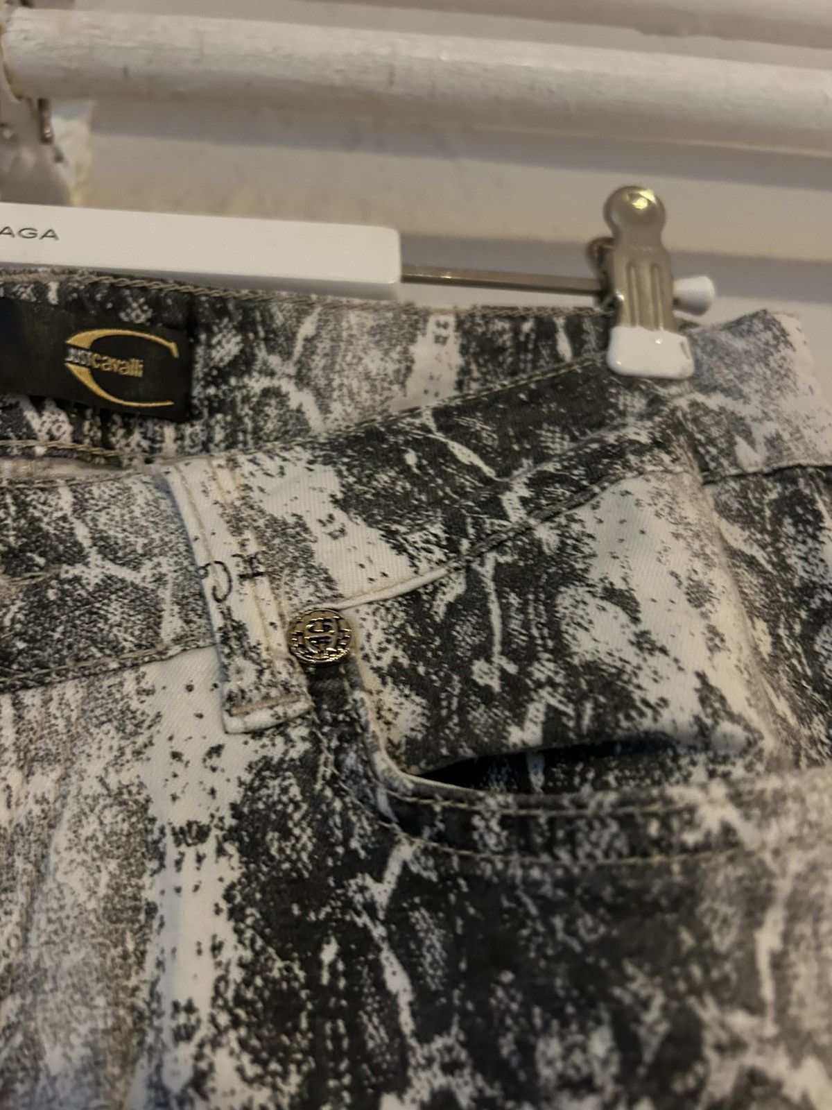 Just Cavalli Just Cavalli Python-Print Denim Jeans Size 29 Size 29" - 5 Thumbnail