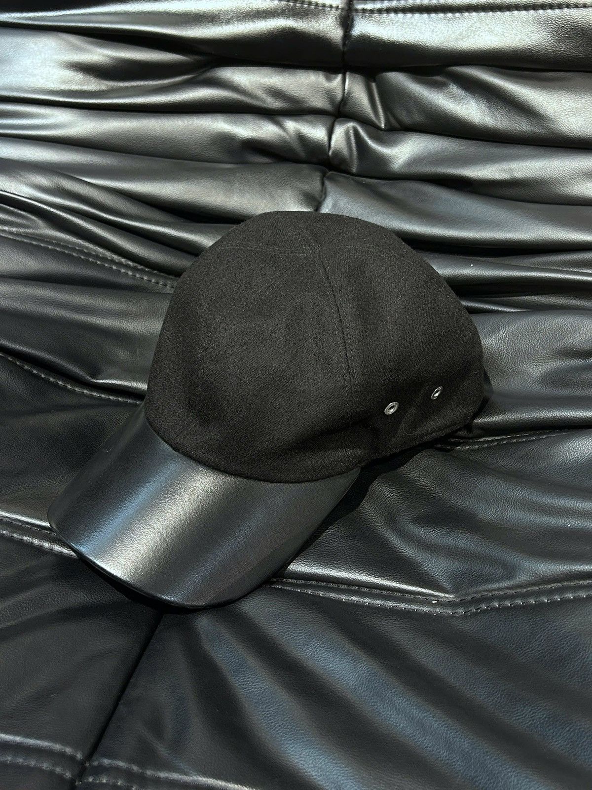 1017 ALYX 9SM 1017 ALYX 9SM Stretch Wool Twill and Leather Baseball Cap Size ONE SIZE - 1 Thumbnail