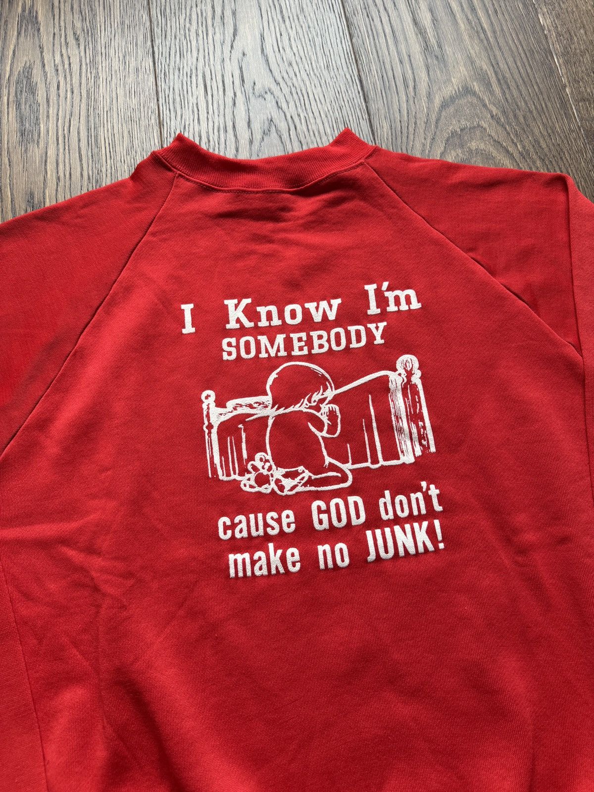 Vintage Vintage God Don't Make No Junk Raglan Crewneck Sweatshirt Size US XL / EU 56 / 4 - 2 Thumbnail