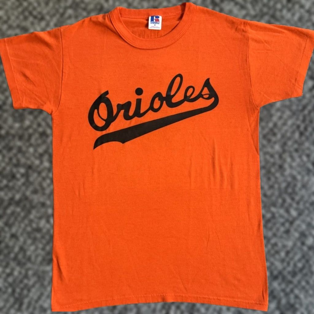 Russell Athletic VINTAGE Russell Athletic Orioles Baseball Tom Flora Photography T Shirt Sz S Orange Graphic Print 80s Men Size US S / EU 44-46 / 1 - 1 Thumbnail