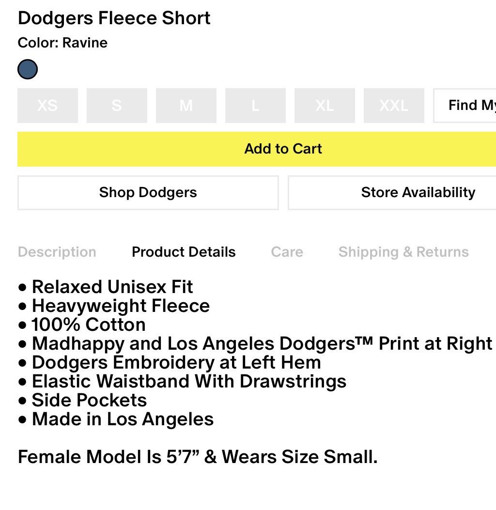 Madhappy MADHAPPY DODGERS FLEECE SHORT Size US 30 / EU 46 - 5 Thumbnail