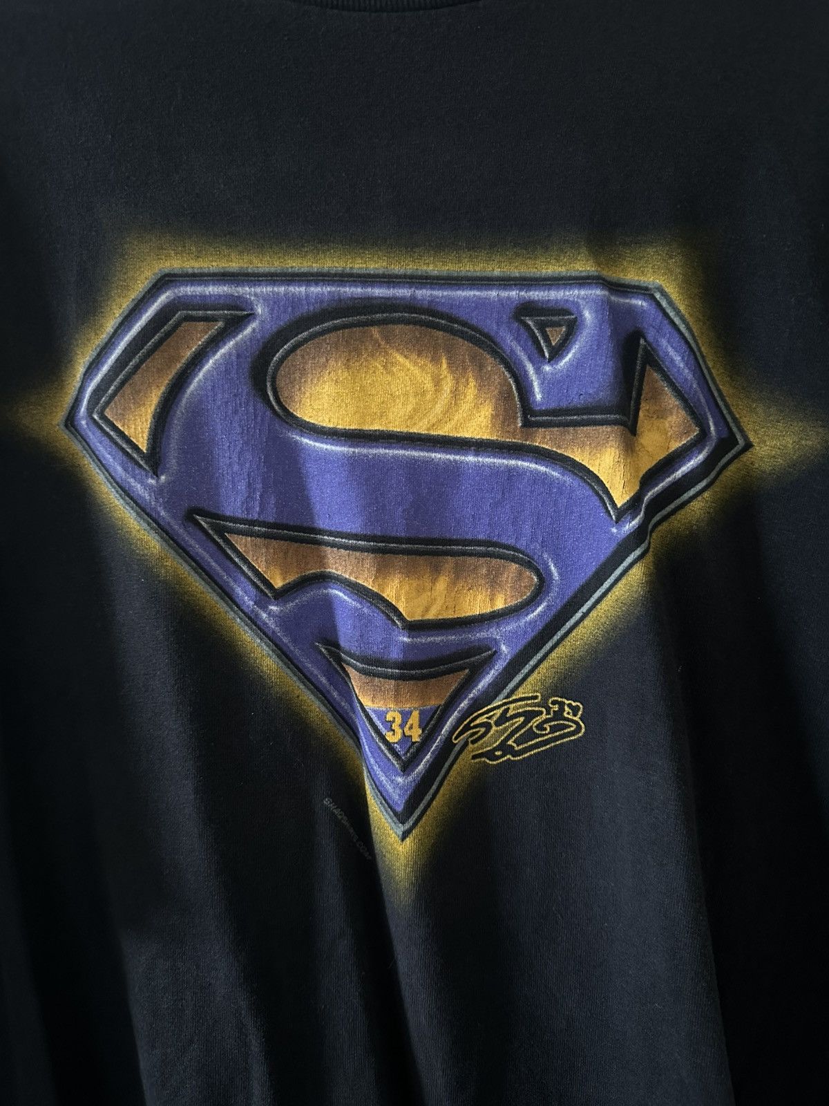 AAA Vintage 90s Shaquille “Shaq” O’Neal Superman Graphic Tee Size US XL / EU 56 / 4 - 2 Thumbnail