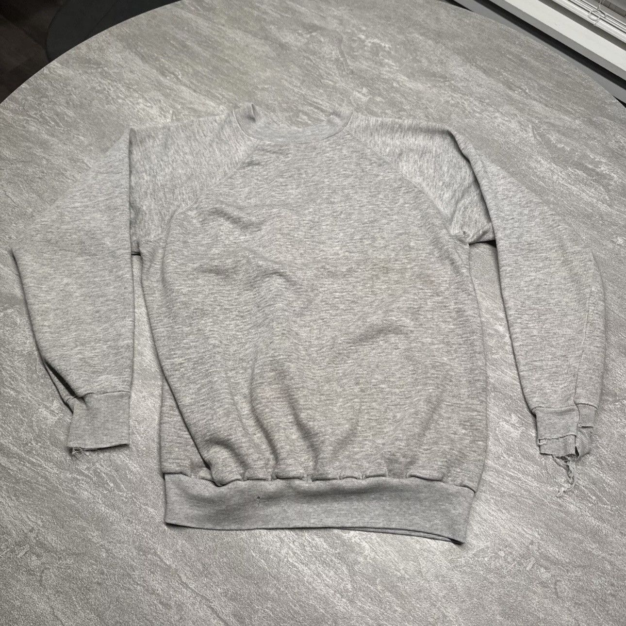 Vintage Vintage 50s 60s Blank Gray Sweatshirt Distressed Thrashed Size US M / EU 48-50 / 2 - 1 Thumbnail