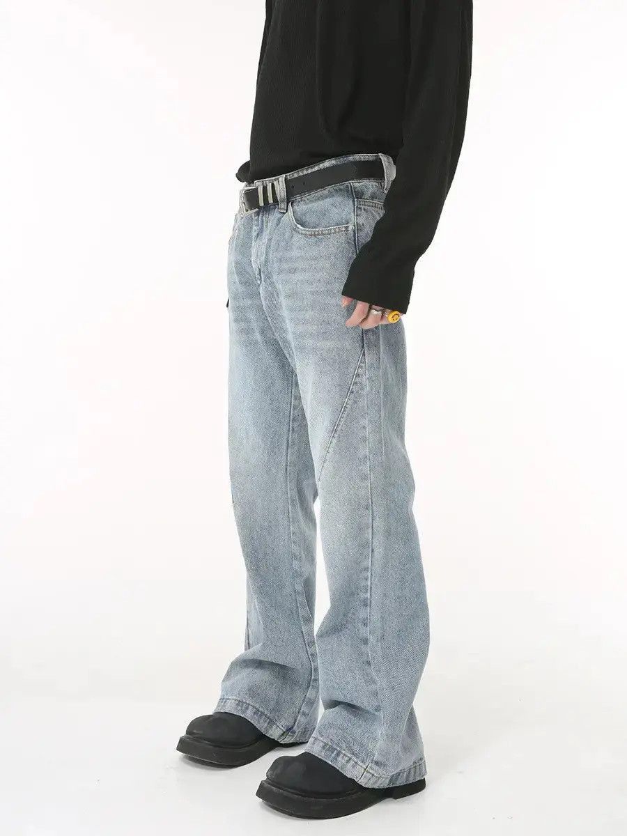 Japanese Brand Retro straight high street micro flared jeans Size US 32 / EU 48 - 2 Thumbnail