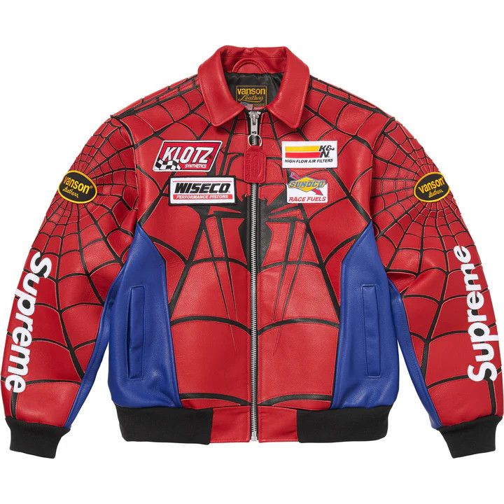 Supreme × Vanson Leathers Spider-Man Jacket Size US M / EU 48-50 / 2 - 1 Thumbnail