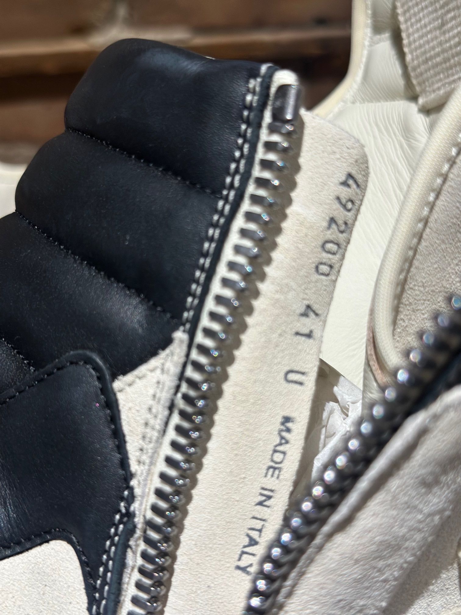 Rick Owens Rick Owens Geobasket Sneakers – White/Black Suede Leather Size US 8 / EU 41 - 9 Thumbnail