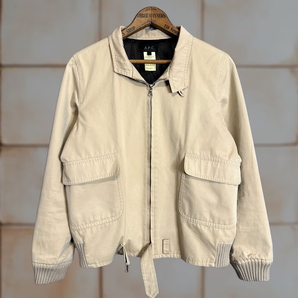 A.P.C. VINTAGE A.P.C. Jacket Beige Women’s Large Bomber Zip Up Classic 90s Designer Size L / US 10 / IT 46 - 1 Thumbnail