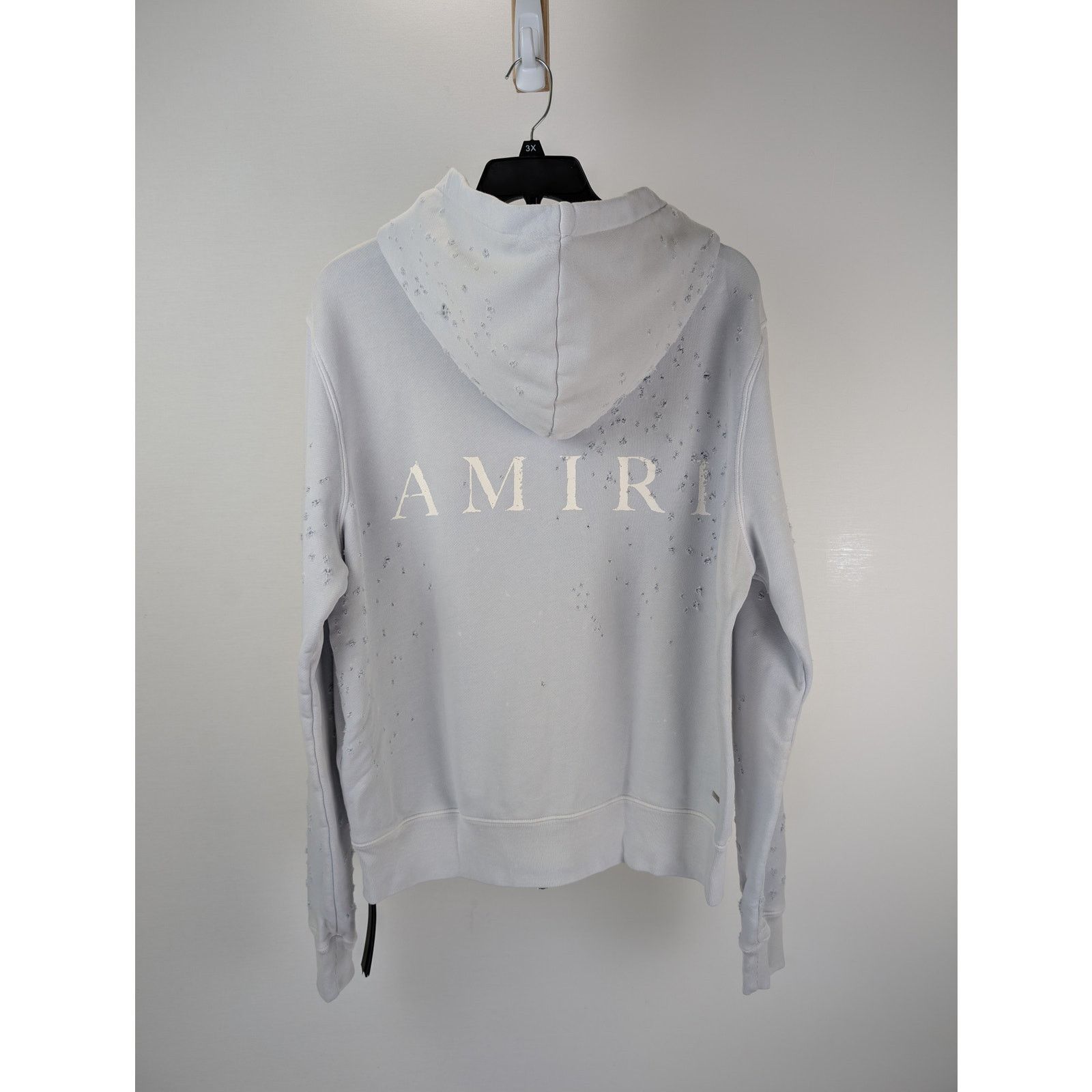 Amiri o1rshd1 Washed MA Shot Hoodie Zipper in Grey Dawn Size US M / EU 48-50 / 2 - 12 Thumbnail