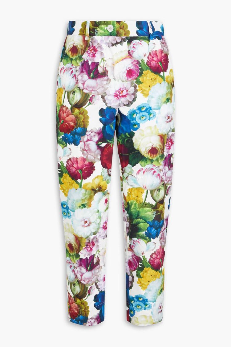 Dolce & Gabbana o1y0925 Floral-Print Casual Pant in Multicolor Size 28" / US 6 / IT 42 - 1 Thumbnail