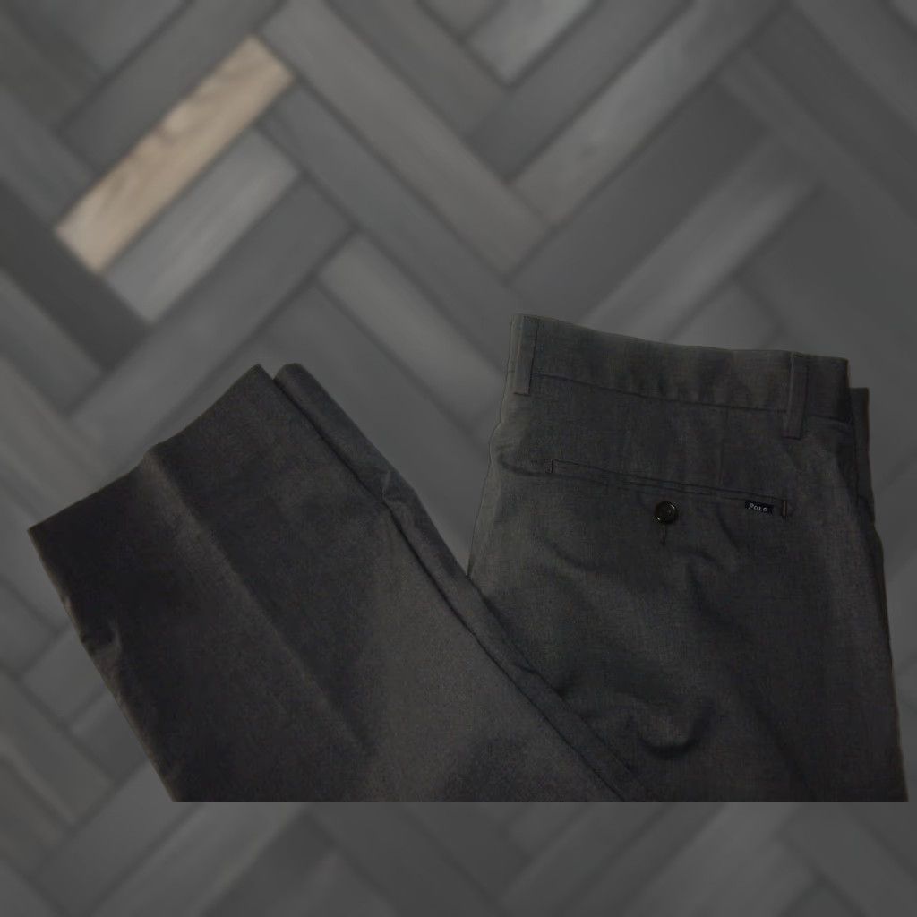 Polo Ralph Lauren VINTAGE Polo Ralph Lauren Men's Flat Front Dress Pants Size 34x26 Gray Size US S / EU 44-46 / 1 - 1 Thumbnail