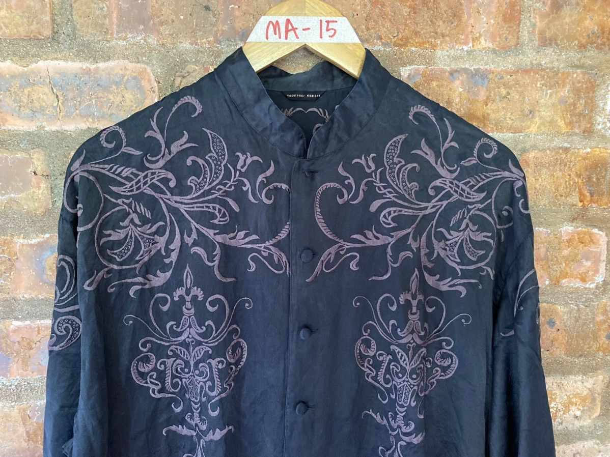 Yoshiyuki Konishi 🔥 1990s 100% Silk Tribal Embroidered shirt Size US L / EU 52-54 / 3 - 3 Thumbnail