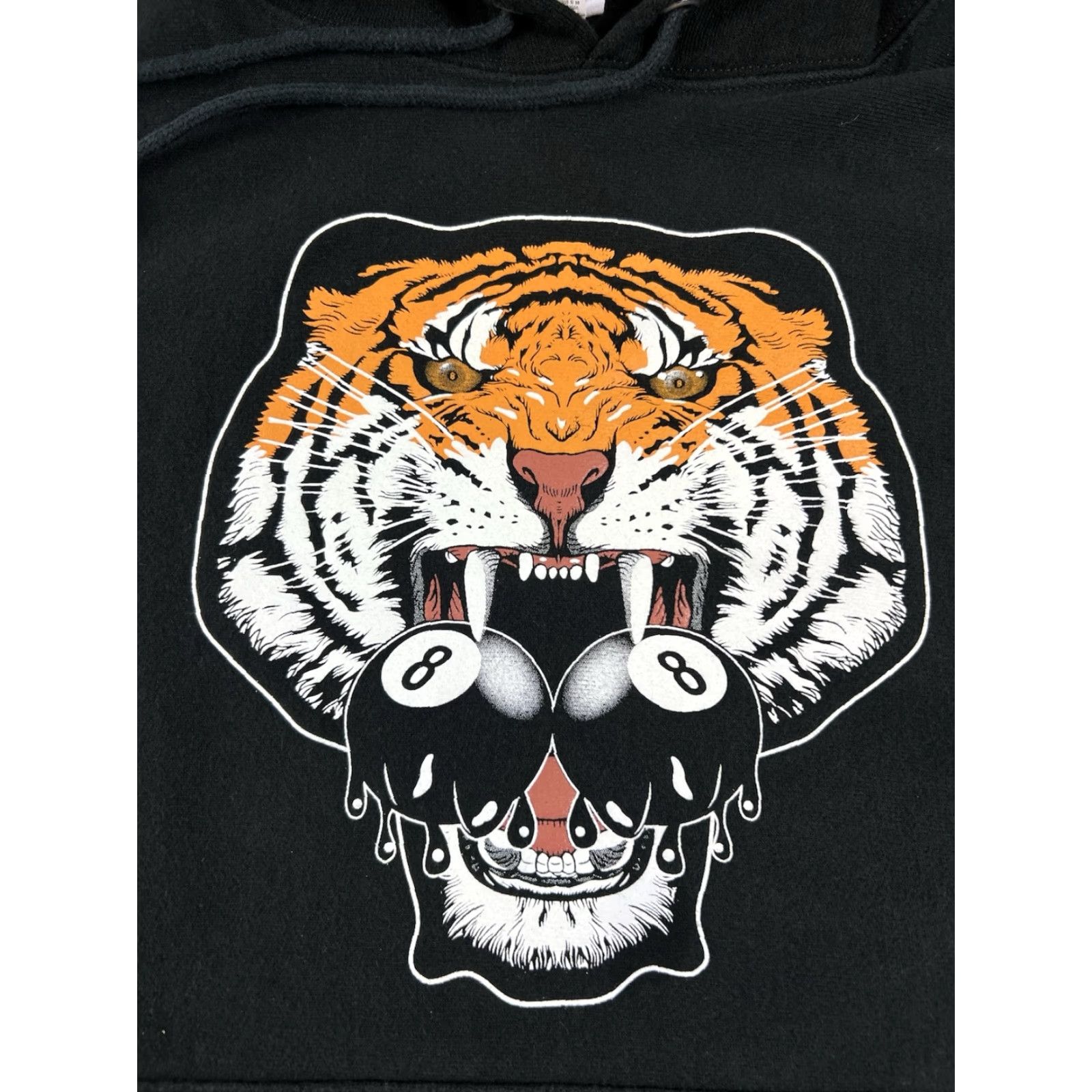 Champion Champion Reverse Weave Hoodie Tiger 8 Ball Graphic Sweatshirt Large Black Mens L Size US L / EU 52-54 / 3 - 3 Thumbnail