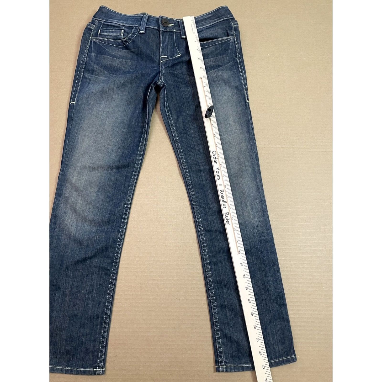 Vintage VINTAGE William Rast Jeans Womens 25 Blue Amie Ultra Skinny Capri Wash Ladies Jeans Size 42" / US 20 - 5 Thumbnail