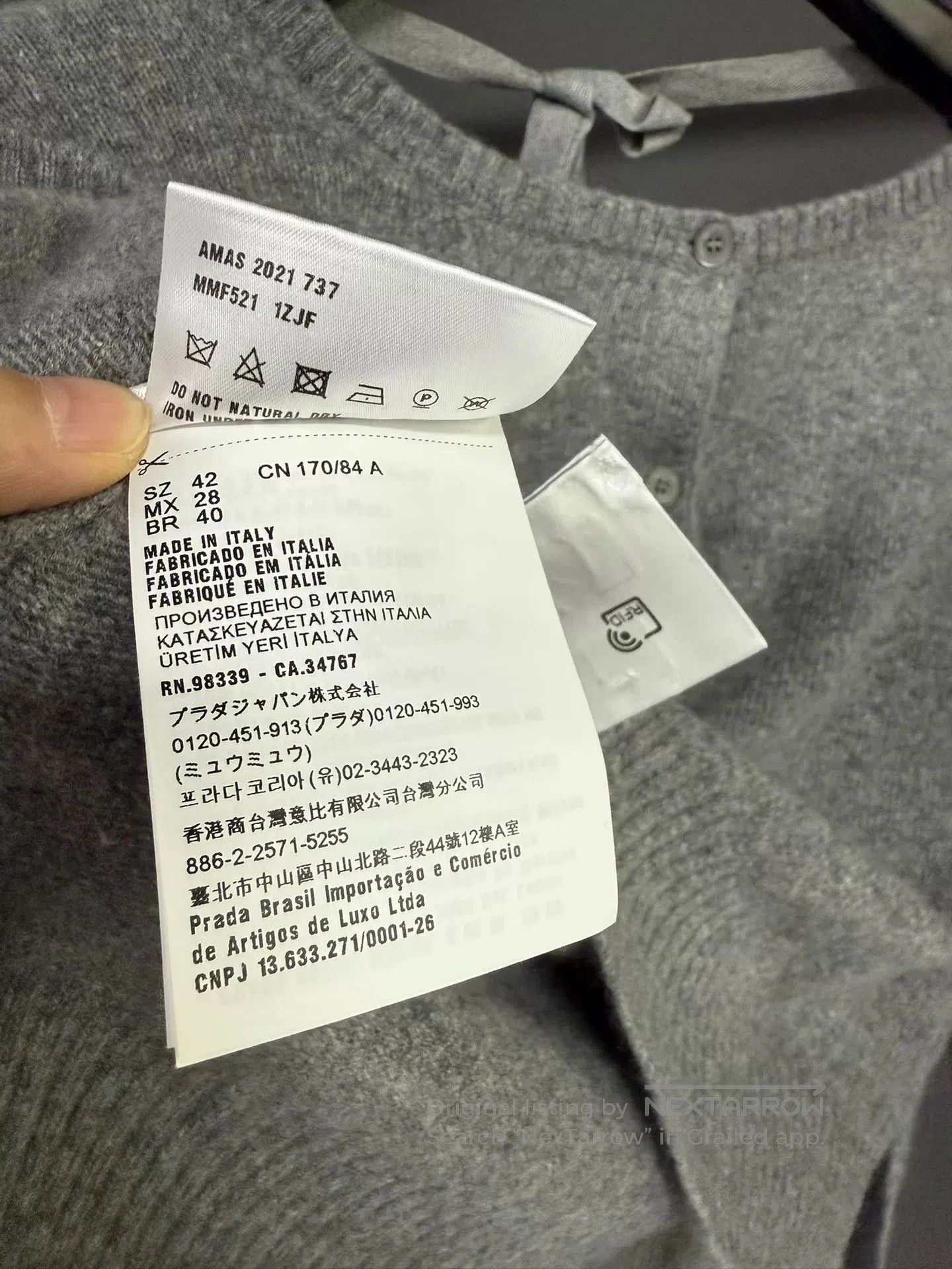 Miu Miu gray double. Size US M / EU 48-50 / 2 - 6 Thumbnail