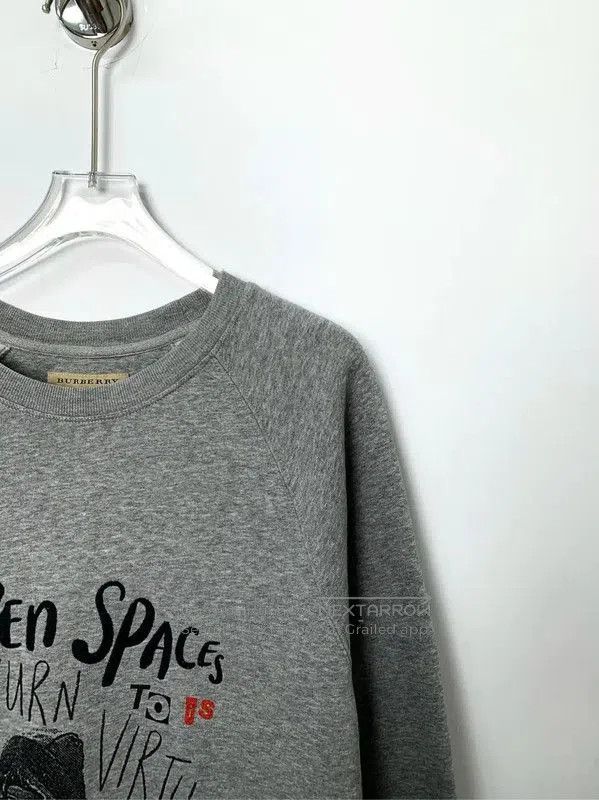Burberry Burberry Gray Cotton Women's Sweatshirt. Size S / US 4 / IT 40 - 3 Thumbnail