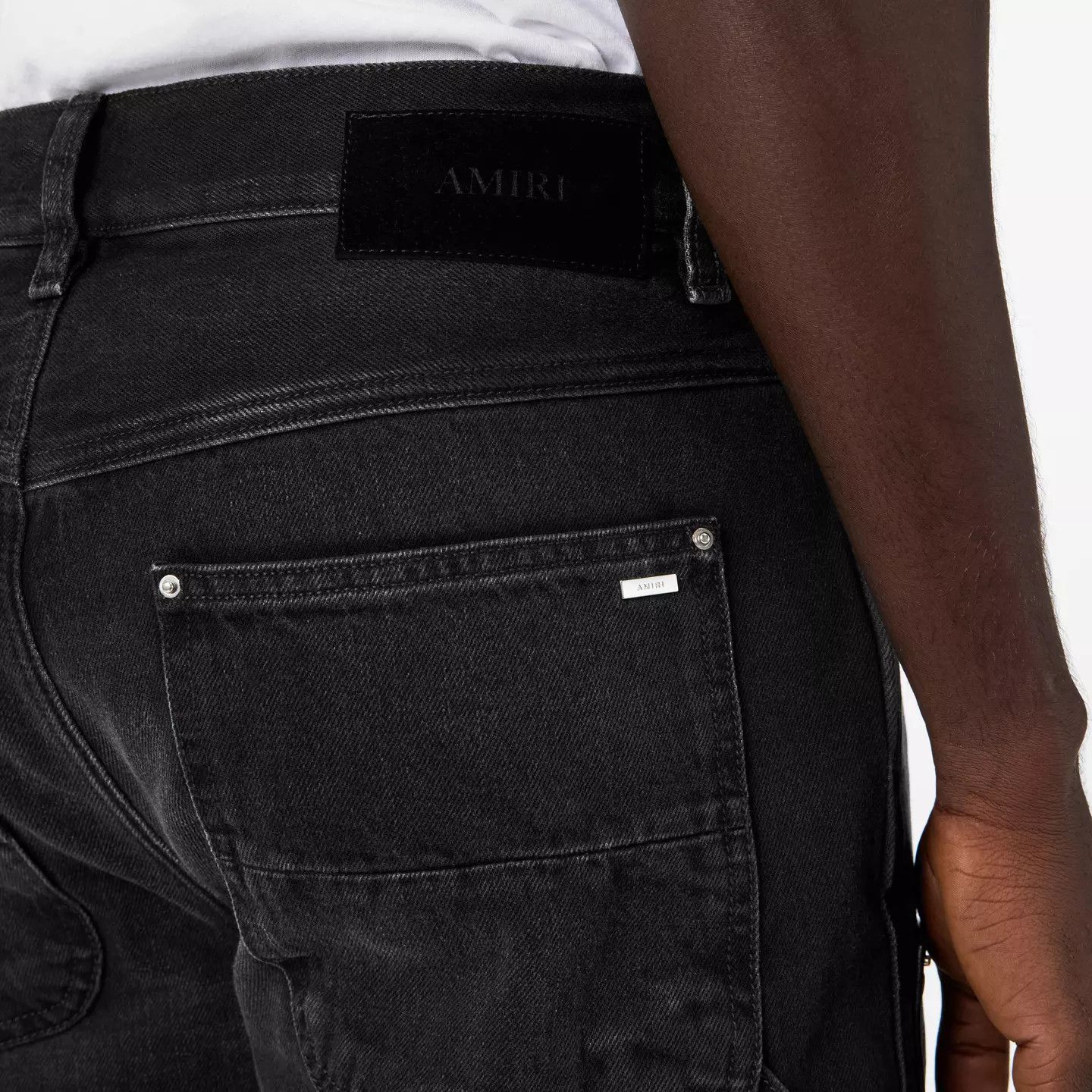 Amiri o1g2r1mq0426 Carpenter Wide Leg Jeans in Dusk Black Size US 32 / EU 48 - 5 Thumbnail
