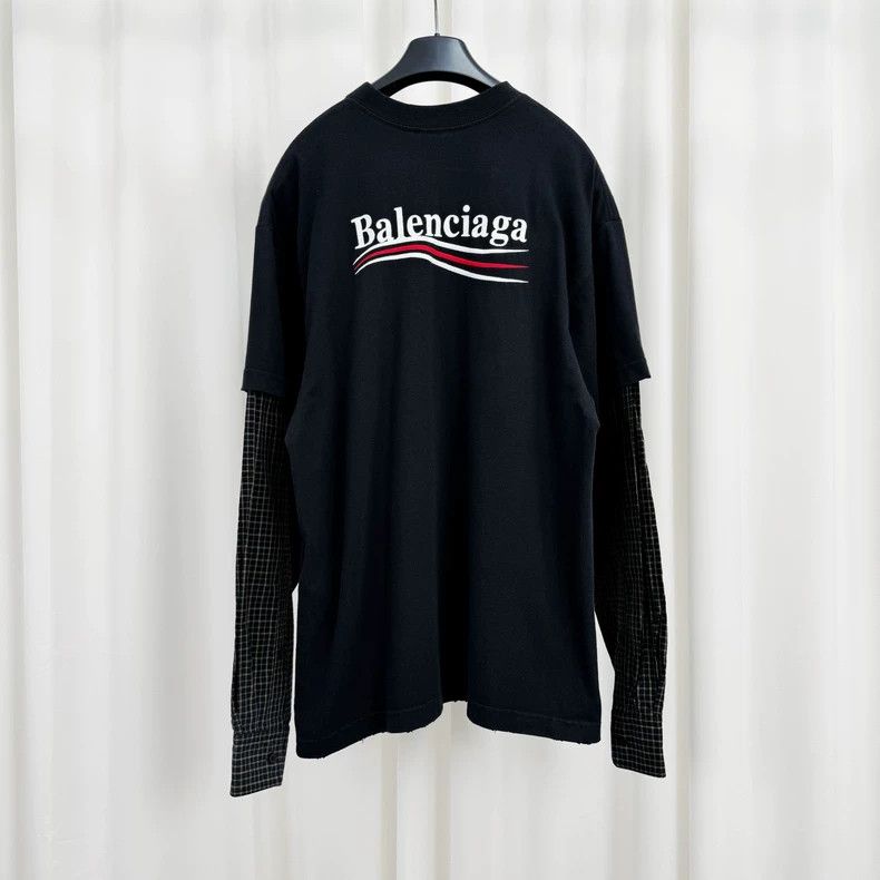 Balenciaga Balenciaga Embroidered Coke Fake Two Piece Long Sleeve Size US S / EU 44-46 / 1 - 2 Thumbnail
