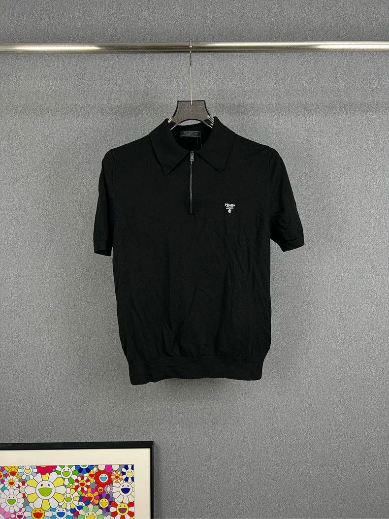 Prada Prada Embroidered wool short-sleeved POLO 2503-Nextarrow Size US L / EU 52-54 / 3 - 1 Thumbnail