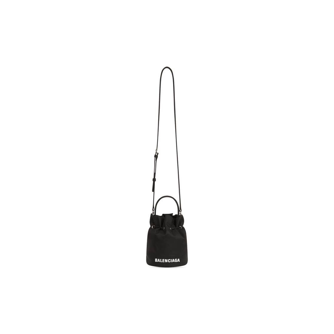 Balenciaga o1mt1gz0325 Size: OS / Wheel XS Drawstring Bucket Bag Black Size ONE SIZE - 6 Thumbnail
