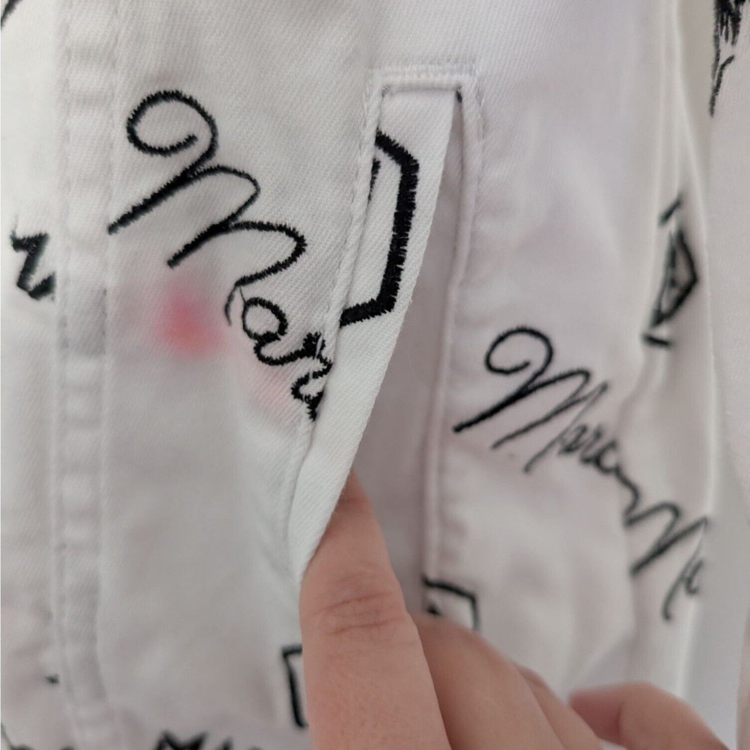 Designer Mario Morato Embroidered Denim Jacket Mens Size XL White Ski Size US XL / EU 56 / 4 - 6 Thumbnail