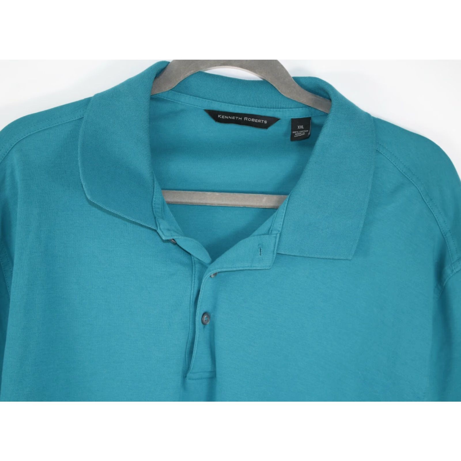 Vintage VINTAGE Kenneth Roberts Lightweight Green Polo Shirt Adult 2XL Short Sleeve Golf Mens Size US XXL / EU 58 / 5 - 3 Thumbnail