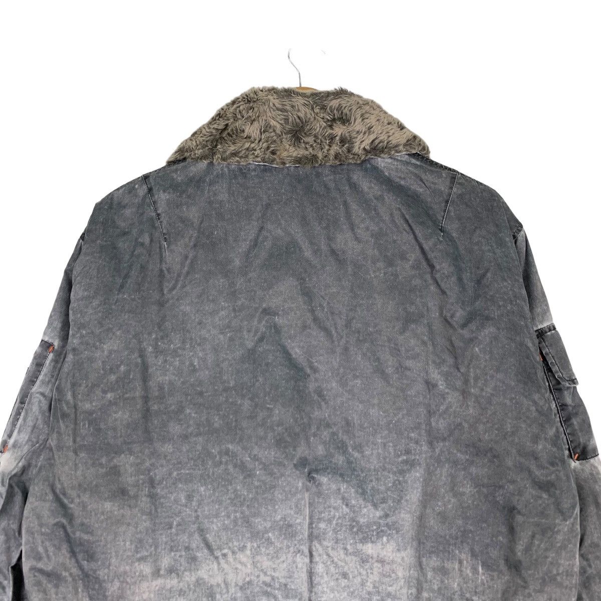 Vintage Be-J Snow Washed Fur Neck MA1 Flight Jacket #1057-C48 Size US L / EU 52-54 / 3 - 8 Thumbnail