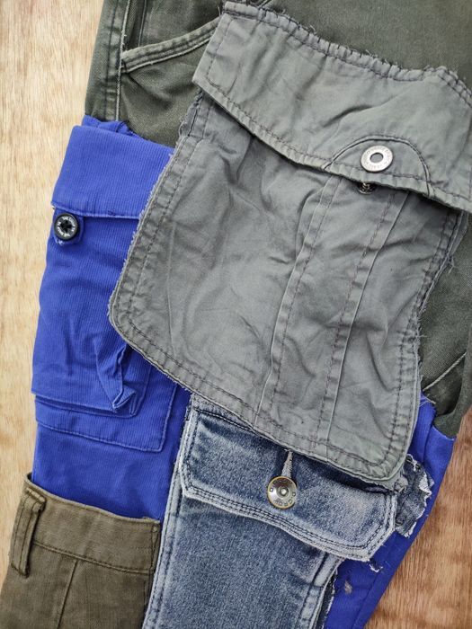 Vintage Japan custom reworked reconstruct cargo pants #46-018DLAL Size US 30 / EU 46 - 3 Thumbnail